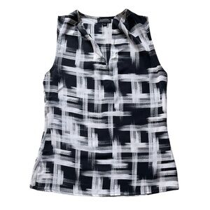 Le Chateau Black & White Sleeveless Top Size XS